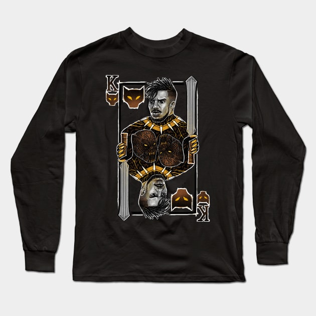 Killmonger King Card Long Sleeve T-Shirt by c0y0te7